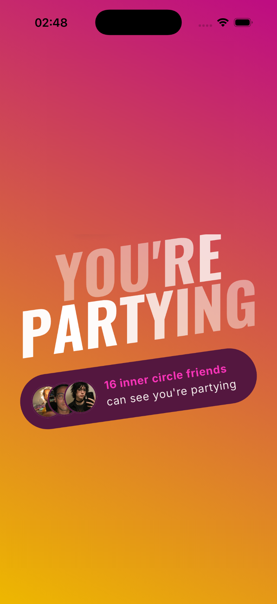 Announcing you're partying in aftrs